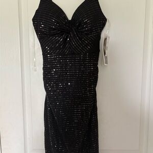NEW WITH TAGS Love, Nickie Lew Black Sparkly Sequin Bodycon Dress